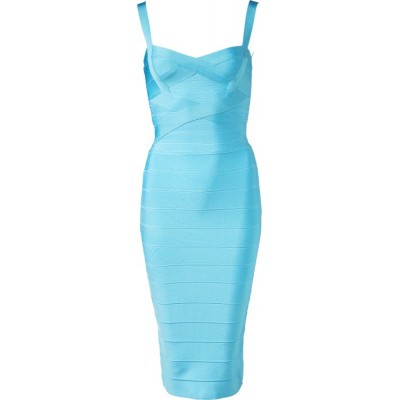 'Ada' light blue midi bandage dress
